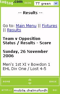 CHC Mobile Site - Recent Results